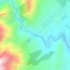 Mapa topográfico Nacimiento del Río Luchena, altitude, relevo
