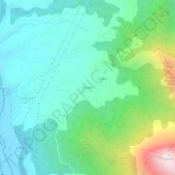 Mapa topográfico El Casal, altitude, relevo