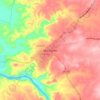 Mapa topográfico Alto Dondo, altitude, relevo
