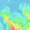 Mapa topográfico Alhos Vedros, altitude, relevo