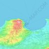 Mapa topográfico Alger, altitude, relevo