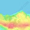 Mapa topográfico Lanruen, altitude, relevo