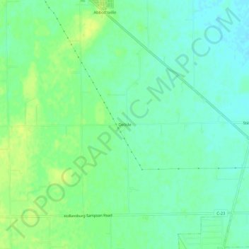 Mapa topográfico Delisle, altitude, relevo
