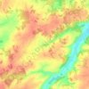 Mapa topográfico Les Vallées, altitude, relevo