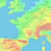 Mapa topográfico France, altitude, relevo
