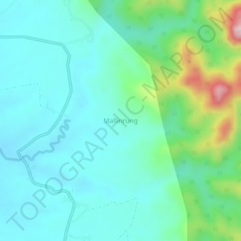 Mapa topográfico Mallinrung, altitude, relevo