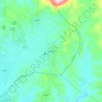 Mapa topográfico Termanin, altitude, relevo