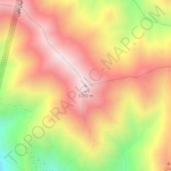 Mapa topográfico Talun, altitude, relevo