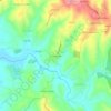 Mapa topográfico Á dos Ruivos, altitude, relevo