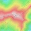 Mapa topográfico Asomate de Hoyos, altitude, relevo