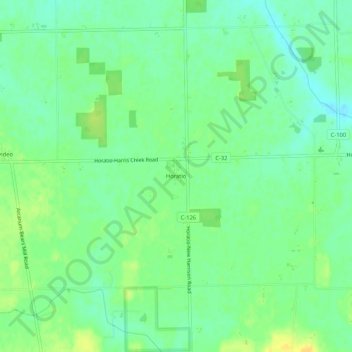 Mapa topográfico Horatio, altitude, relevo