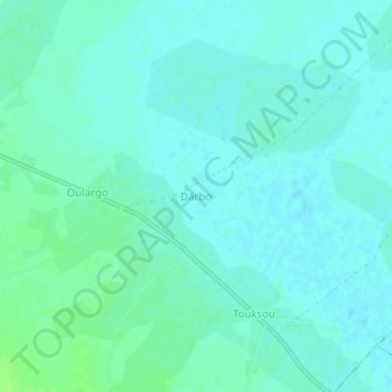 Mapa topográfico Darbo, altitude, relevo