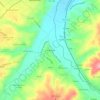 Mapa topográfico Chã de Baixo, altitude, relevo