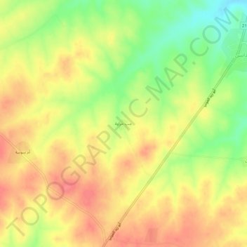 Mapa topográfico Jibb Jerawa, altitude, relevo