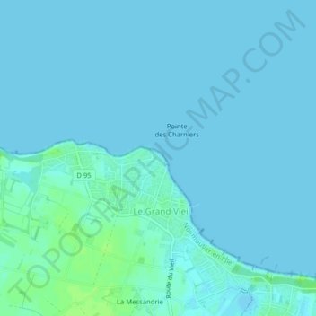 Mapa topográfico Le Petit Vieil, altitude, relevo