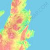 Mapa topográfico St. John's, altitude, relevo