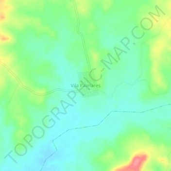 Mapa topográfico Vila Palmares, altitude, relevo