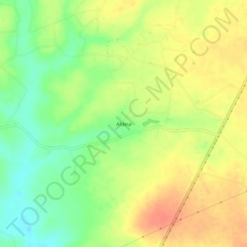 Mapa topográfico Aldeia, altitude, relevo