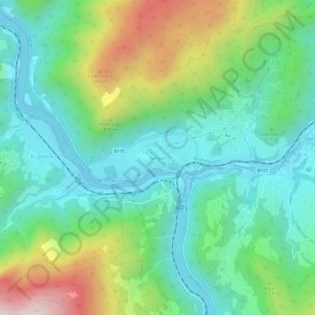 Mapa topográfico Anger, altitude, relevo