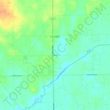 Mapa topográfico Burnips, altitude, relevo