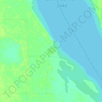 Mapa topográfico Sarnia Beach, altitude, relevo