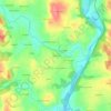 Mapa topográfico Kernizan, altitude, relevo