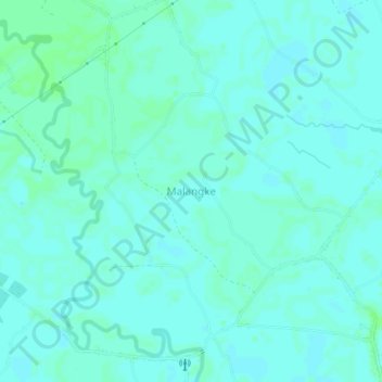 Mapa topográfico Malangke, altitude, relevo