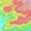 Mapa topográfico Hameau de Vertuelle, altitude, relevo