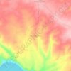 Mapa topográfico Padang Ratu, altitude, relevo