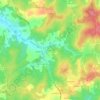 Mapa topográfico Les Gaumes, altitude, relevo