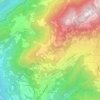 Mapa topográfico Les Ecovets, altitude, relevo