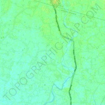 Mapa topográfico কাহারোল, altitude, relevo