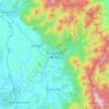 Mapa topográfico Kuala Kubu Bharu, altitude, relevo