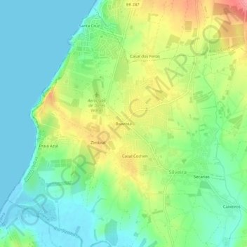 Mapa topográfico Boavista, altitude, relevo