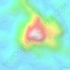 Mapa topográfico Pedra Riscada, altitude, relevo