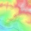 Mapa topográfico Soum des Canalisses, altitude, relevo