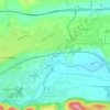 Mapa topográfico Crouzet, altitude, relevo