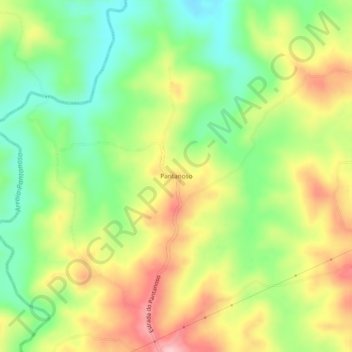 Mapa topográfico Pantanoso, altitude, relevo