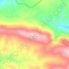 Mapa topográfico Poiares, altitude, relevo