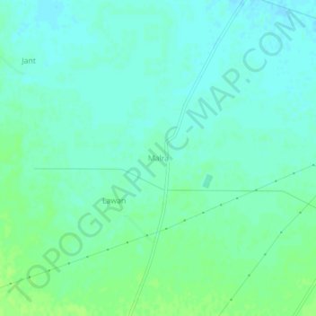 Mapa topográfico Malra, altitude, relevo
