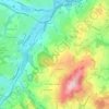 Mapa topográfico La Tourette, altitude, relevo