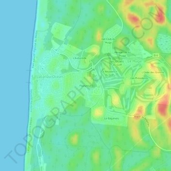 Mapa topográfico Pipeyrous, altitude, relevo