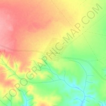 Mapa topográfico Buritirana, altitude, relevo