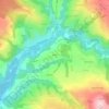 Mapa topográfico Planaz, altitude, relevo