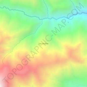 Mapa topográfico San Andres, altitude, relevo