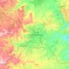 Mapa topográfico Pietermaritzburg, altitude, relevo