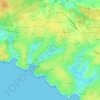 Mapa topográfico Les Mattes, altitude, relevo