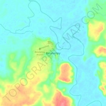 Mapa topográfico Besalampy, altitude, relevo