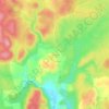 Mapa topográfico Cantagrils, altitude, relevo