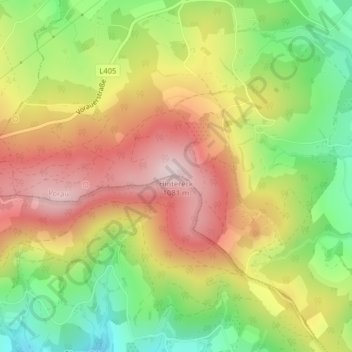 Mapa topográfico Hintereck, altitude, relevo